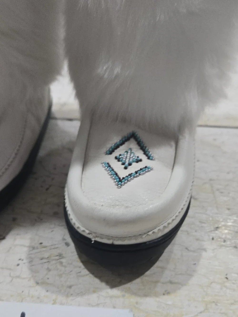 White Faux-Fur Women's Winter Boots